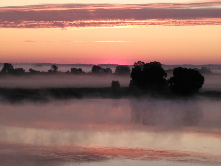 Sonnenuntergang an der Elbe